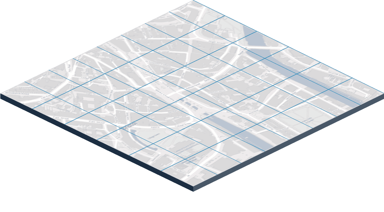 Basemap layer, providing the basemap tiles and showing core geographical features (streets, buildings, natural features etc).