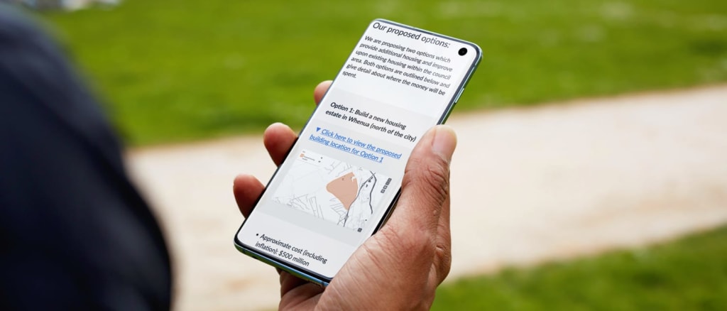 housing consultation using citizen space geospatial on a mobile phone