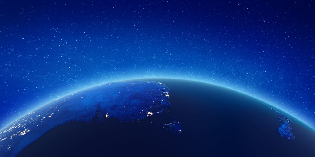 australia & new zealand from space