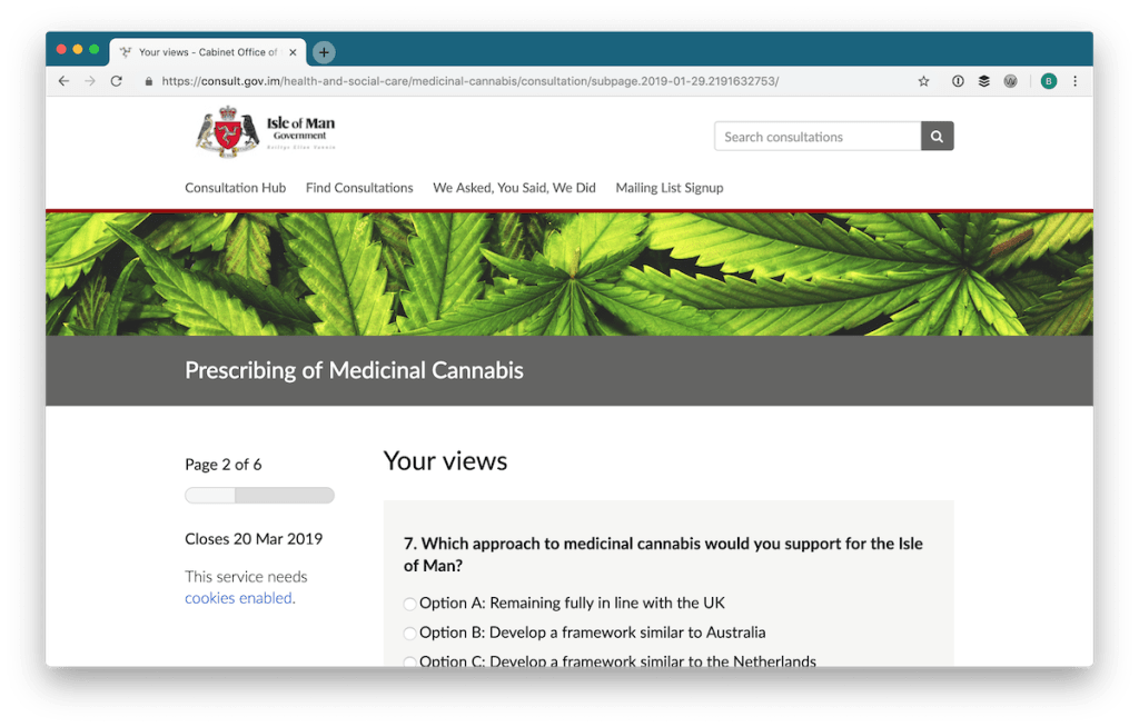 The Isle of Man's consultation on medicinal cannabis