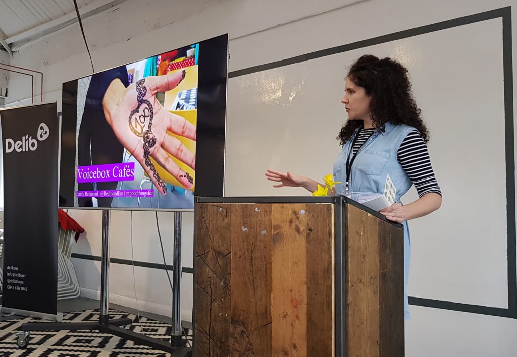Photo of Emily speaking
