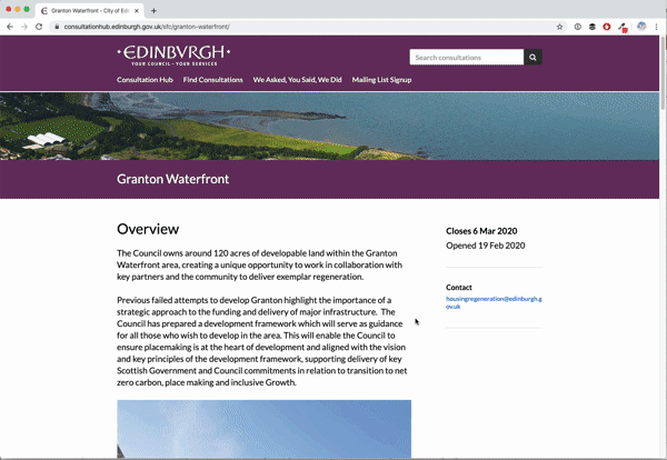 an example of one of edinburgh council's public consultations