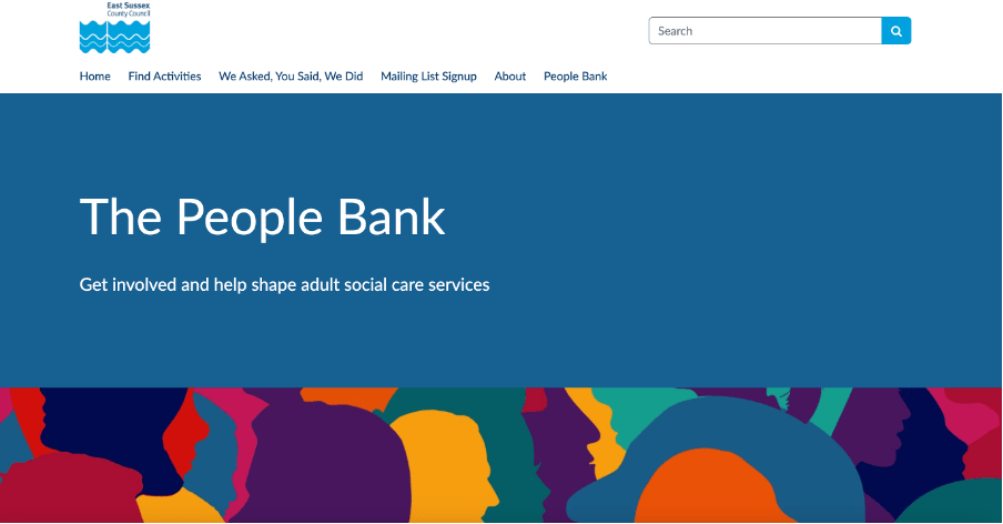 Homepage of the People Bank website