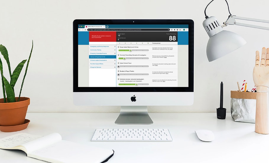 image of simulator, a tool used for budget consultation and engagement