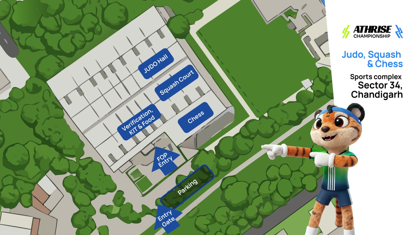 Squash venue map