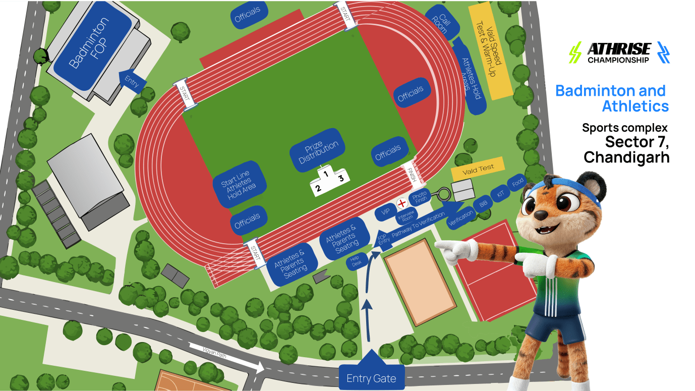 Badminton venue map