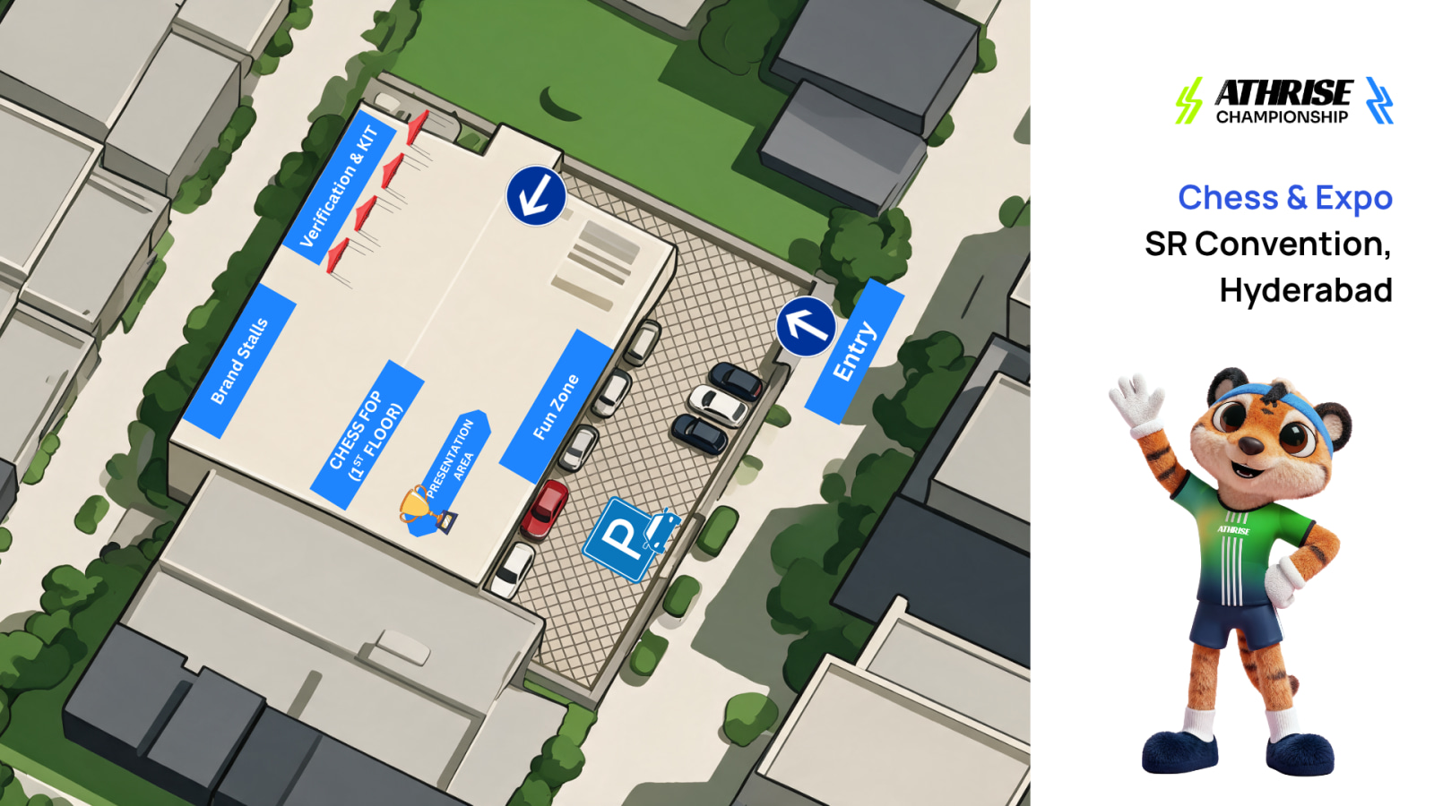 Chess venue map — SR Convention Gowlidoddi