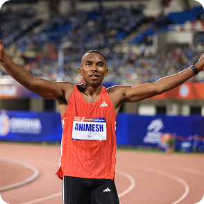 Animesh Kujur celebrating