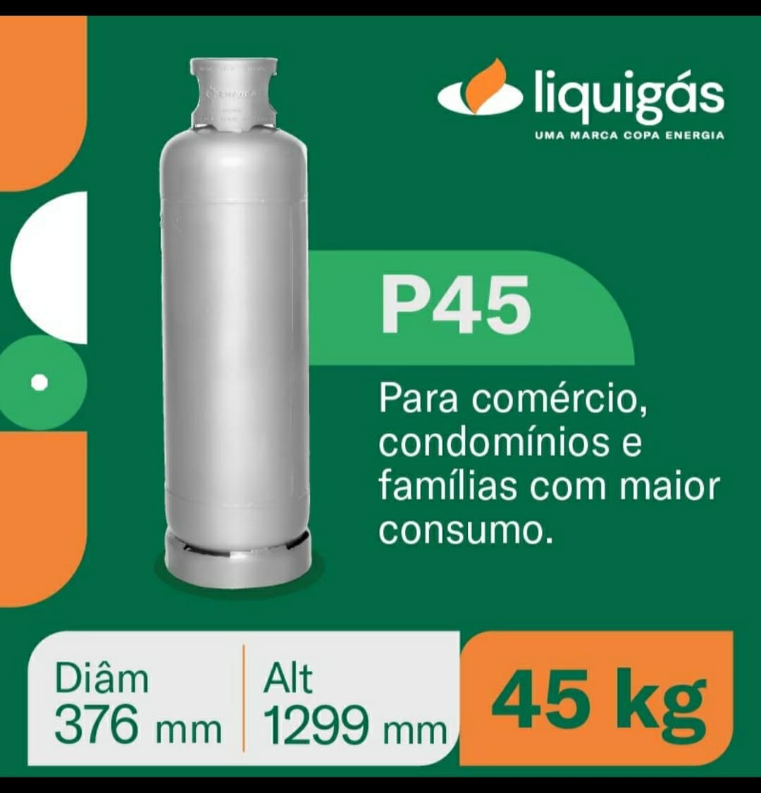 Gás Liquigás P-45 (45kg)