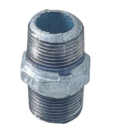 Niple Duplo Galvanizado 1/2 BSP 