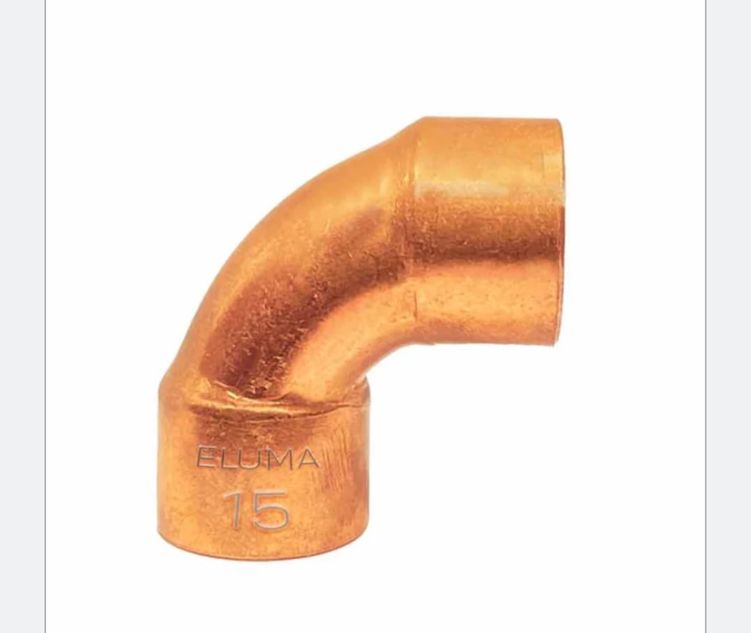 Joelho de Cobre Eluma 15mm