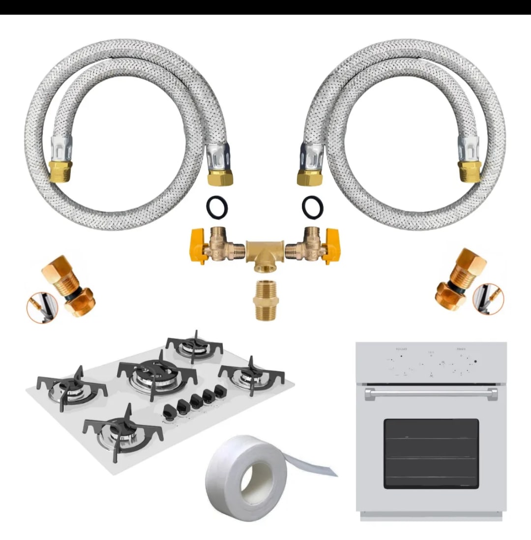 Kit  para instalação de Gás Forno e Cooktop