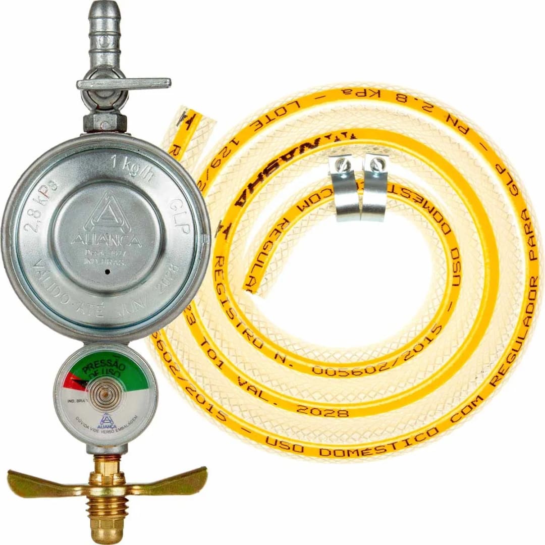 Kit  para instalação de Gás com Manômetro 