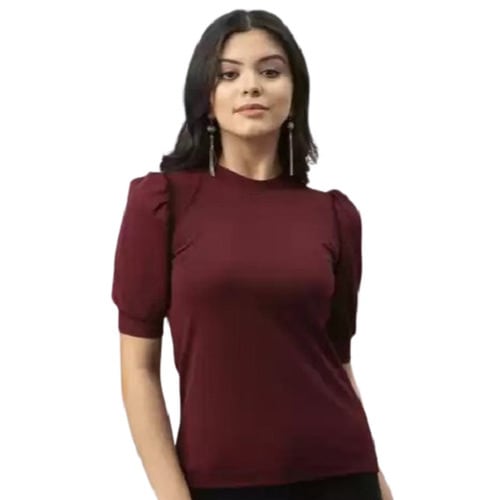 Casual Top - Maroon (Cotton Blend)