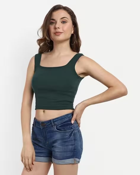 Tank Top - Green (Denim)