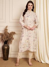 Straight Kurti - Beige (Linen)