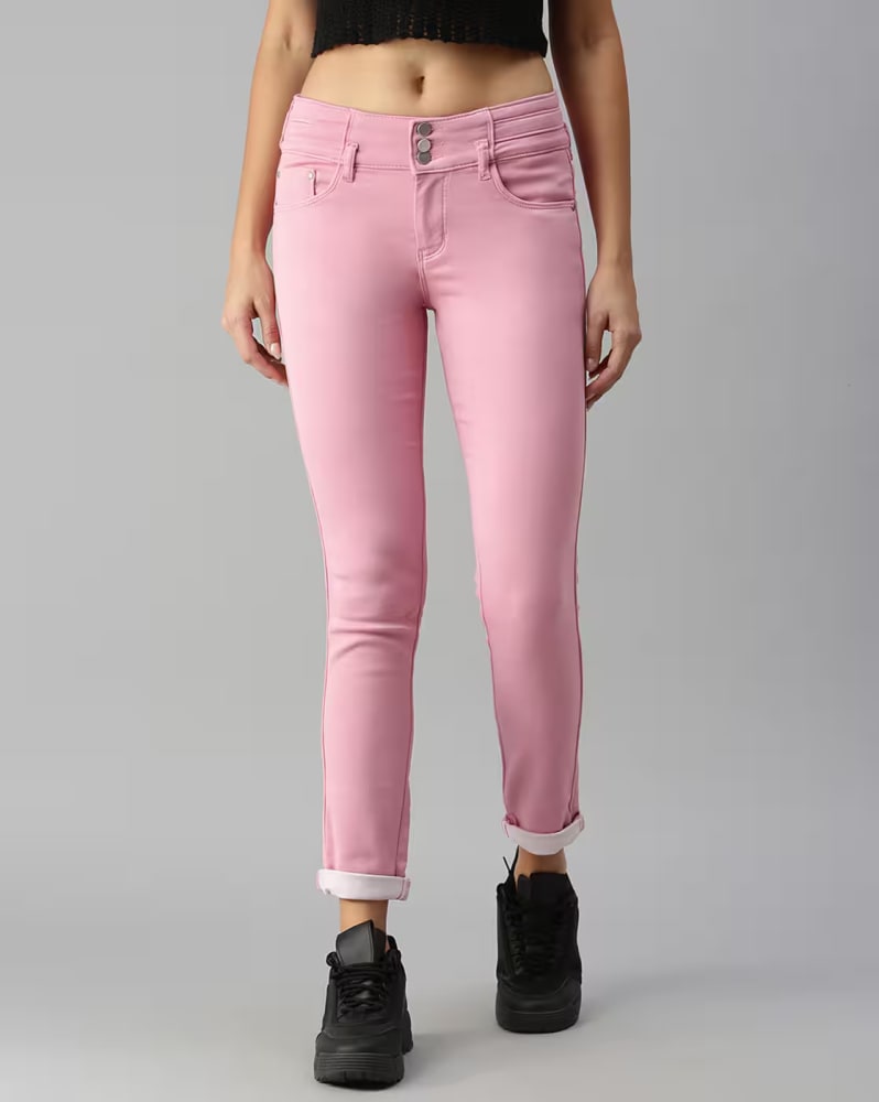 Skinny Jeans - Pink (Rayon)