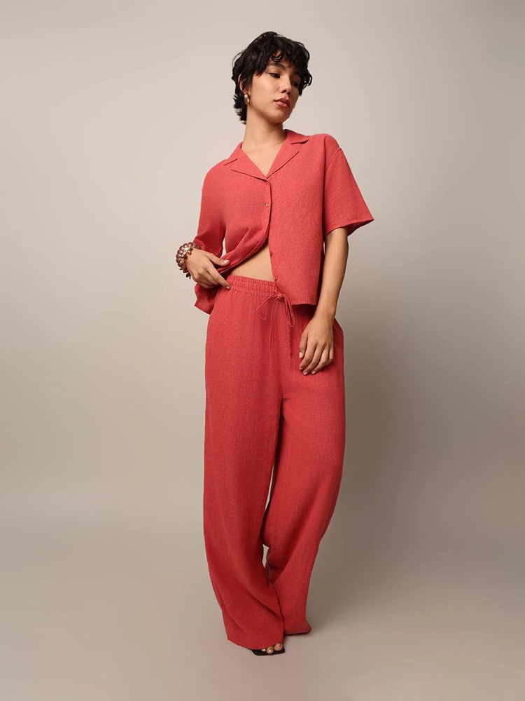 Stretch Jeans - Red (Linen)