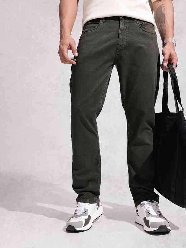 Regular Fit Jeans - Olive (Wool)