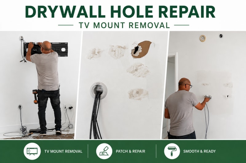 TV wall mounting handyman service in Miami by Miami Tidy Clean