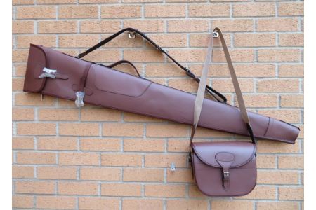 leather gun slip and cartridge bag