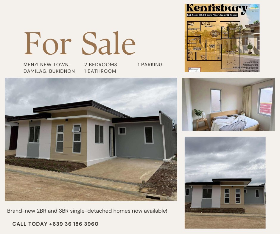 Own Your First Home at Menzi New Town, Damilag, Bukidnon