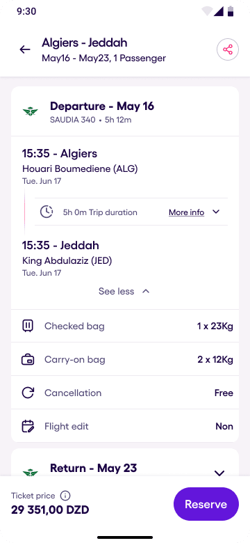 Yassir Travel, screen 25 of 34