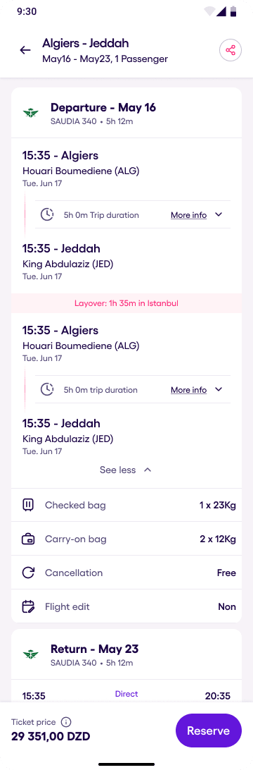 Yassir Travel, screen 27 of 34