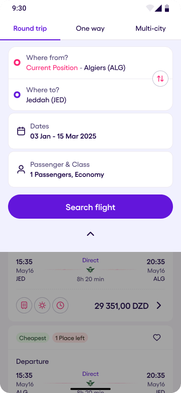 Yassir Travel, screen 8 of 34
