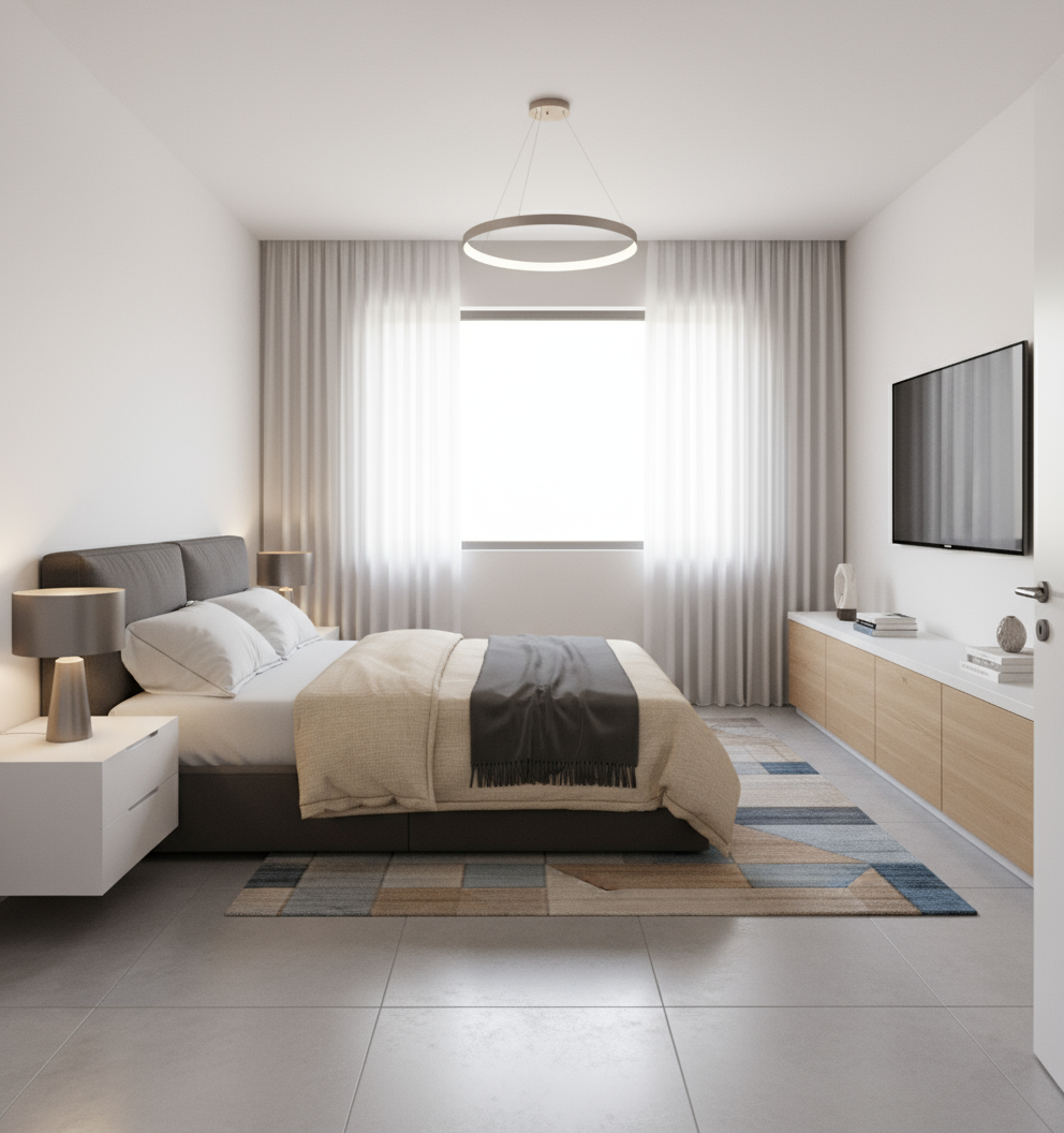 3D model view generated from a 2D floor plan