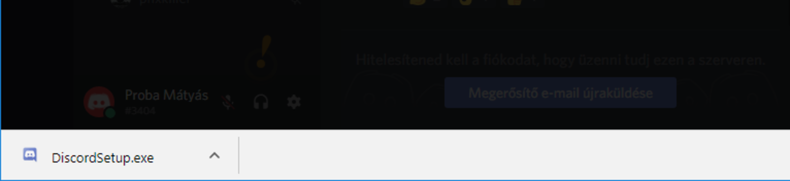 képernyőkép discord telepítés