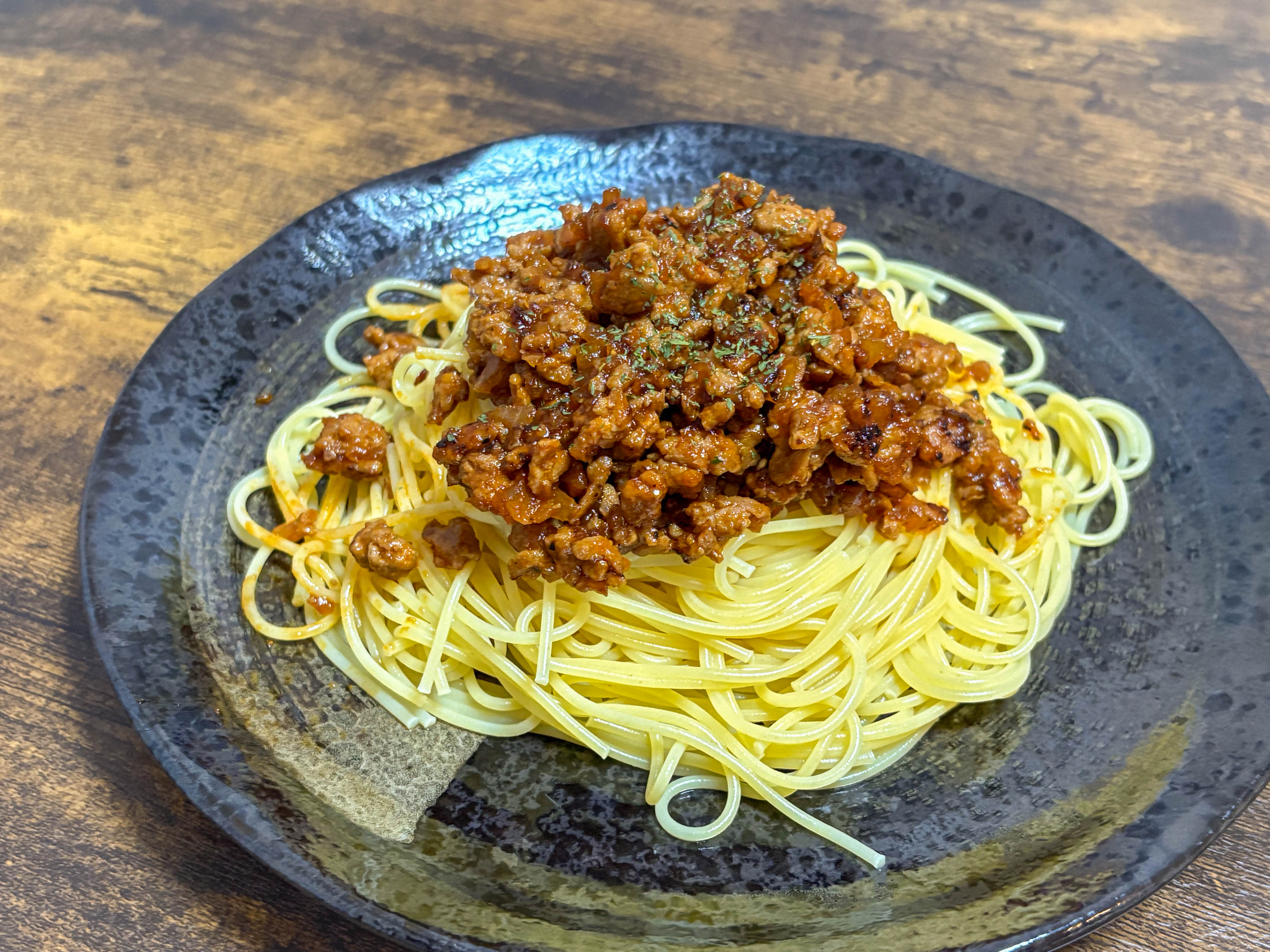 トマト缶なし!簡単ミートソースパスタ