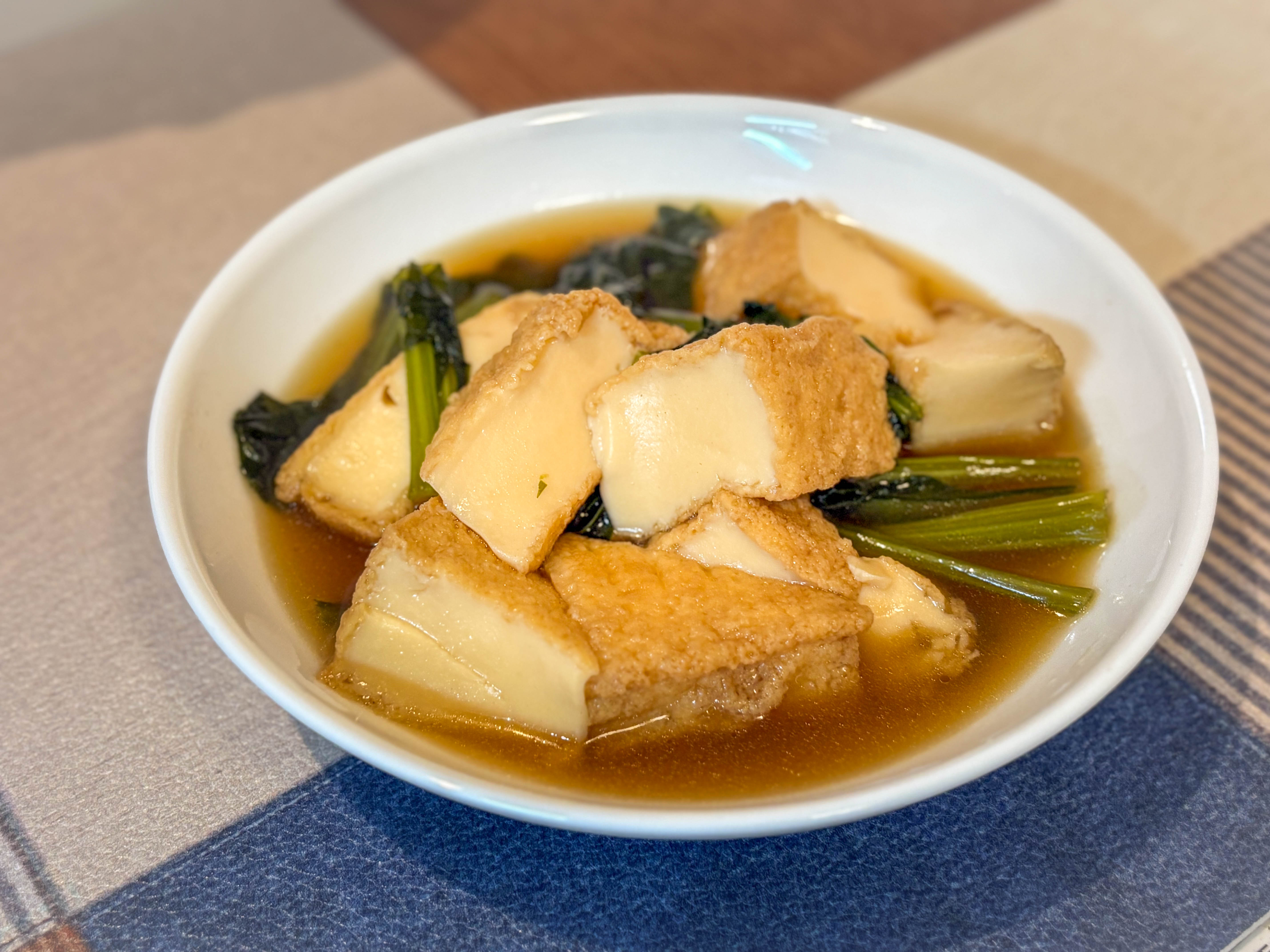 厚揚げと小松菜の煮浸し