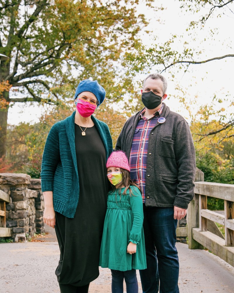 David & June Demaree and Jody Weinmann, wearing masks