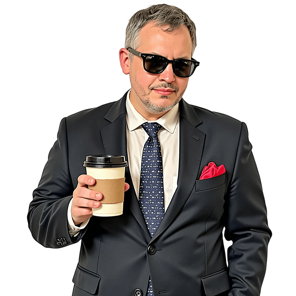 A distinguished gentleman holding a cup of coffee A distinguished gentleman holding a cup of coffee