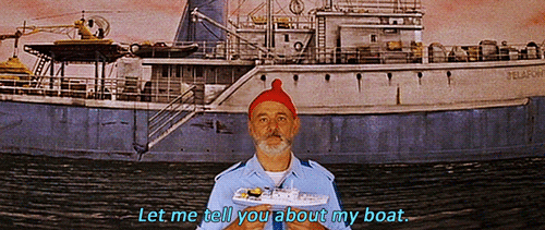 animation of Bill Murray as Steve Zissou