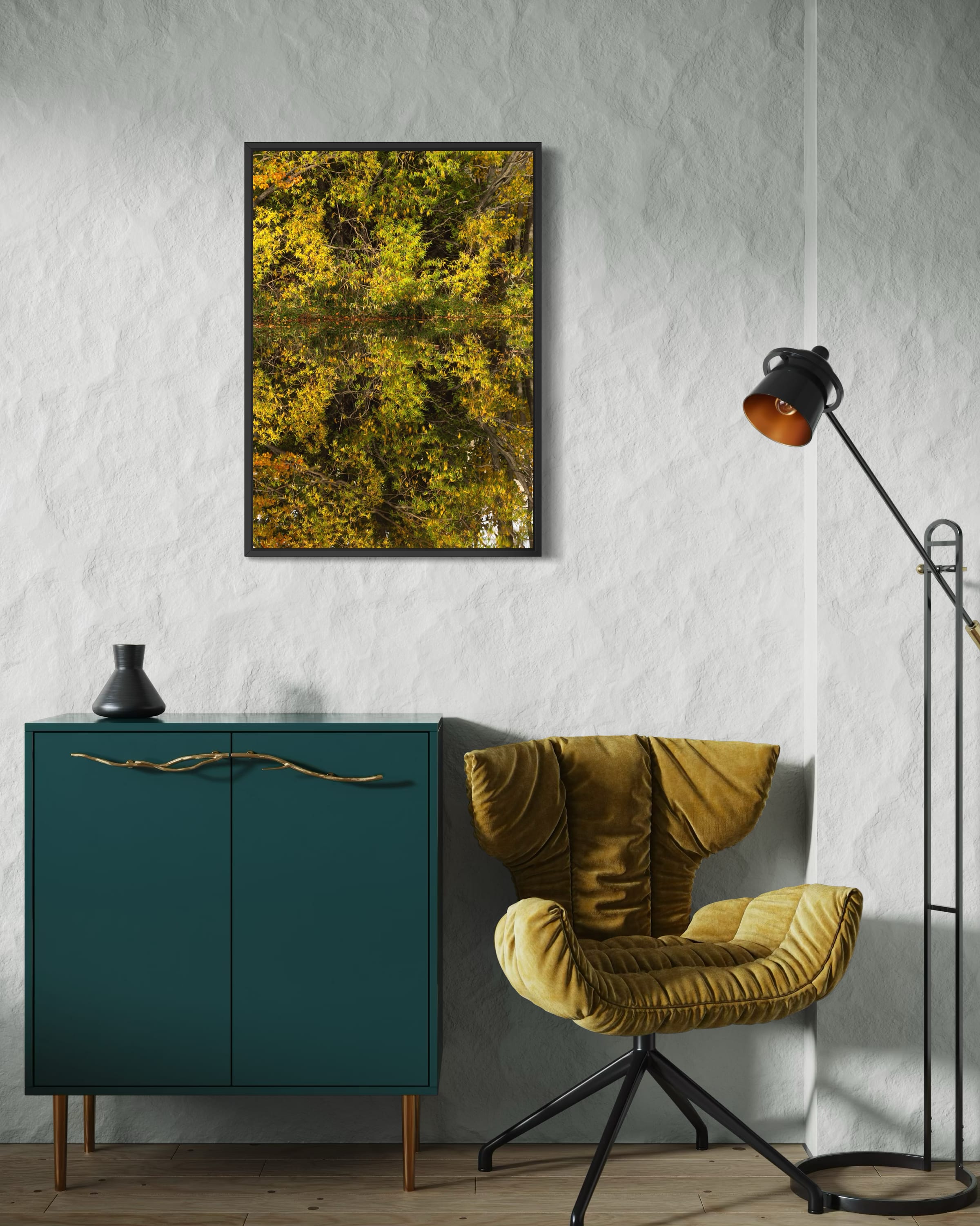 Black floating frame