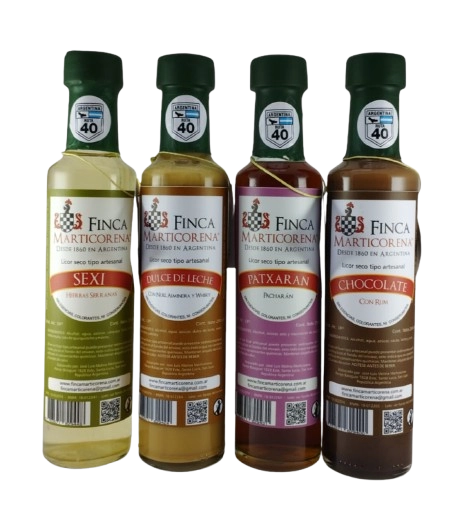 Botella de licor artesanal