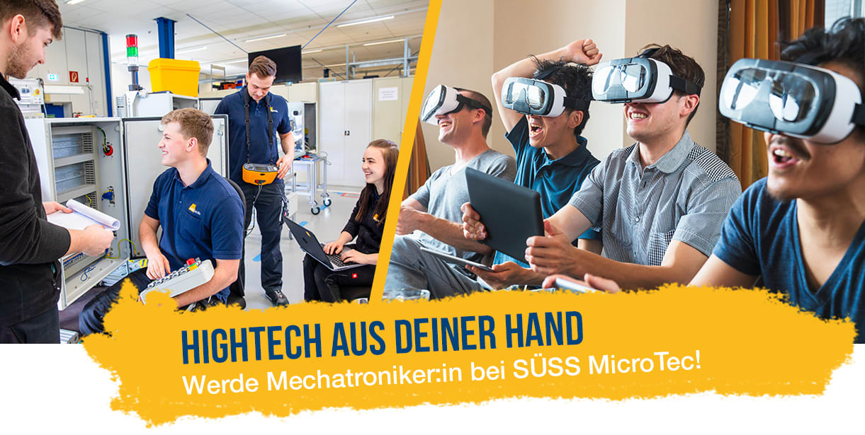 Junge Mechatroniker arbeiten gemeinsam