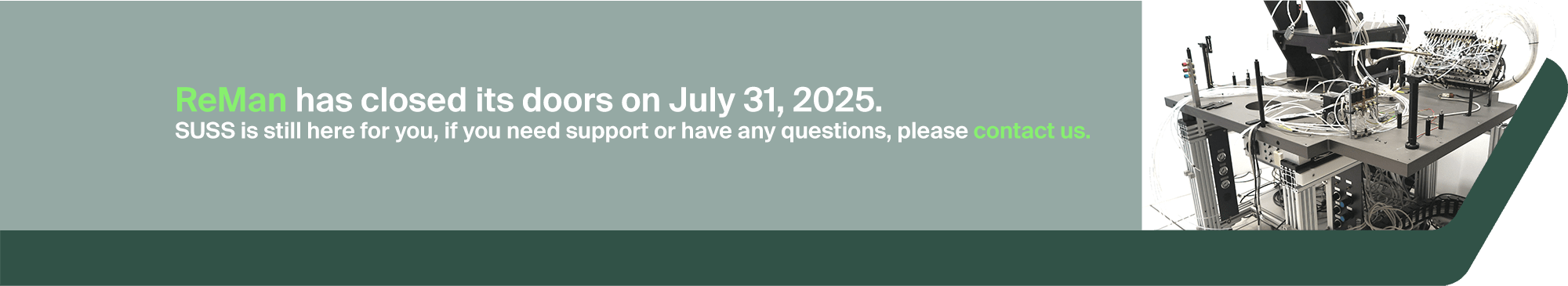 SUSS MicroTec ReMan closed July 31st, 2025