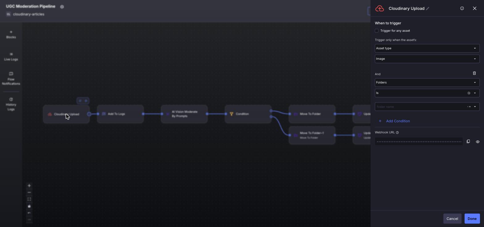 2. Upload trigger scoped to ugc/
