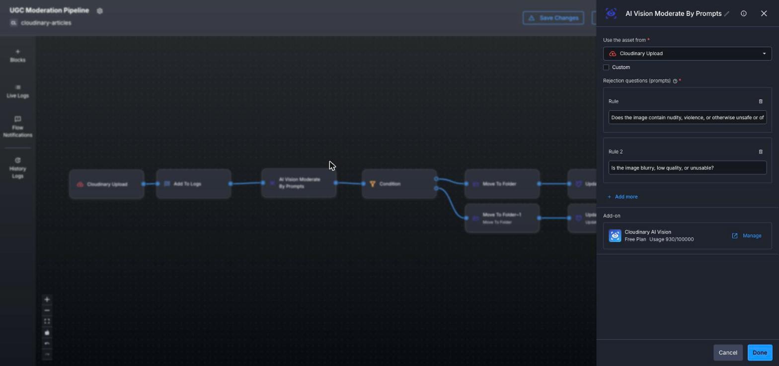 3. AI Vision Moderate By Prompts