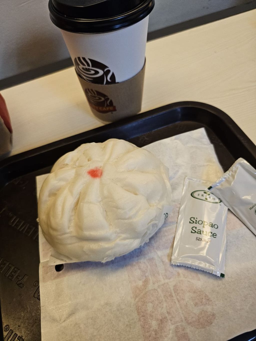 Breakfast of, not sure champions,  breakfast of overnight bus riders. I wonder how early I can check in...