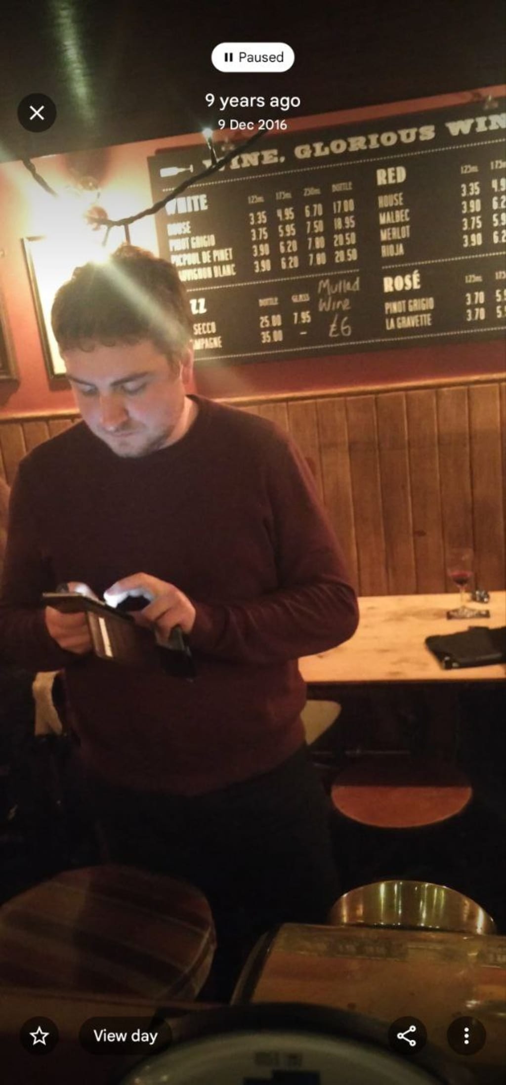 This day 9 years ago, I was working in the Harlequin. In some ways look how life changes, or, is that how you want to spend your 30s? But here i am.