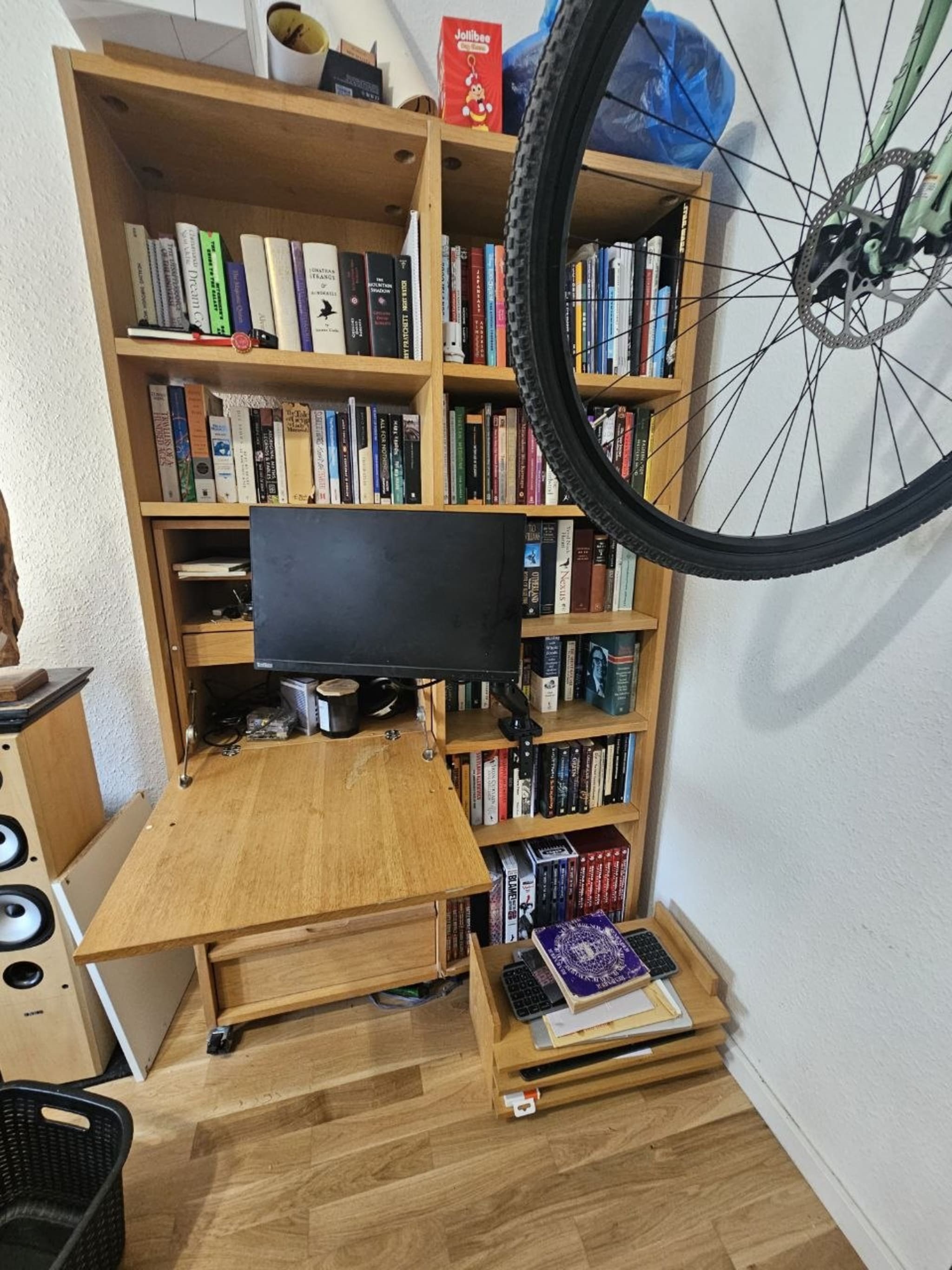 The quarterly furniture shuffle...books back to the shelf office thing....