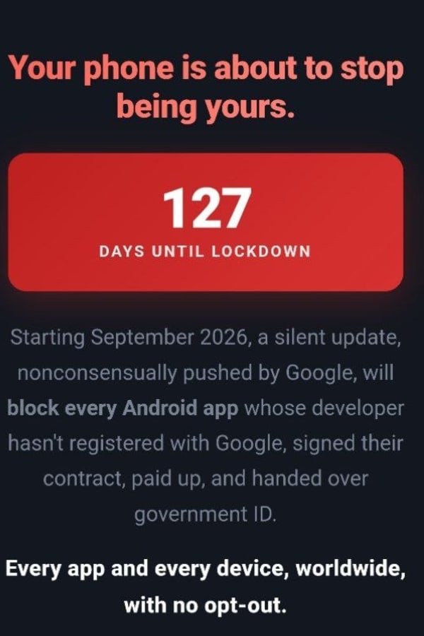 Google locking apk side loading