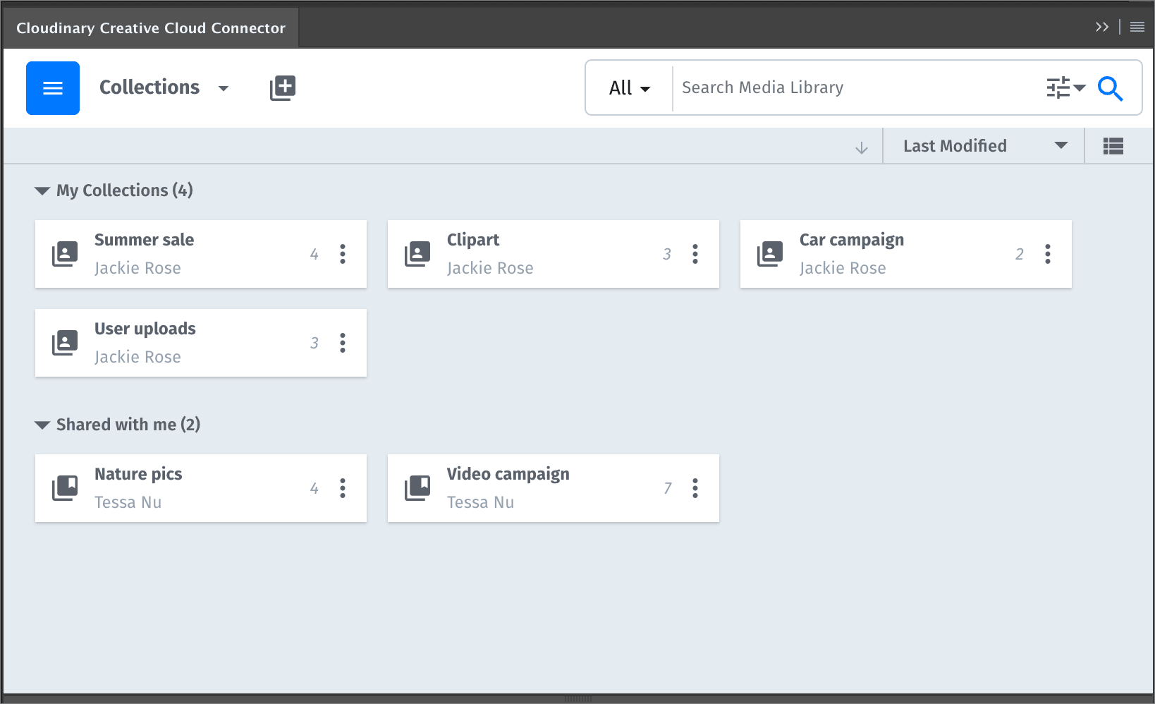Adobe Creative Cloud Connector Cloudinary