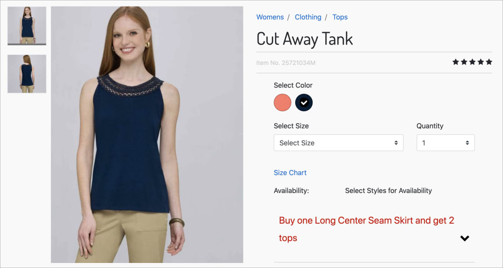 Product gallery on product page