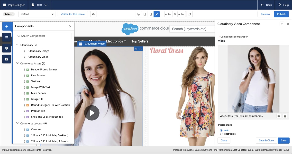 Overview of the Page Designer and Cloudinary components
