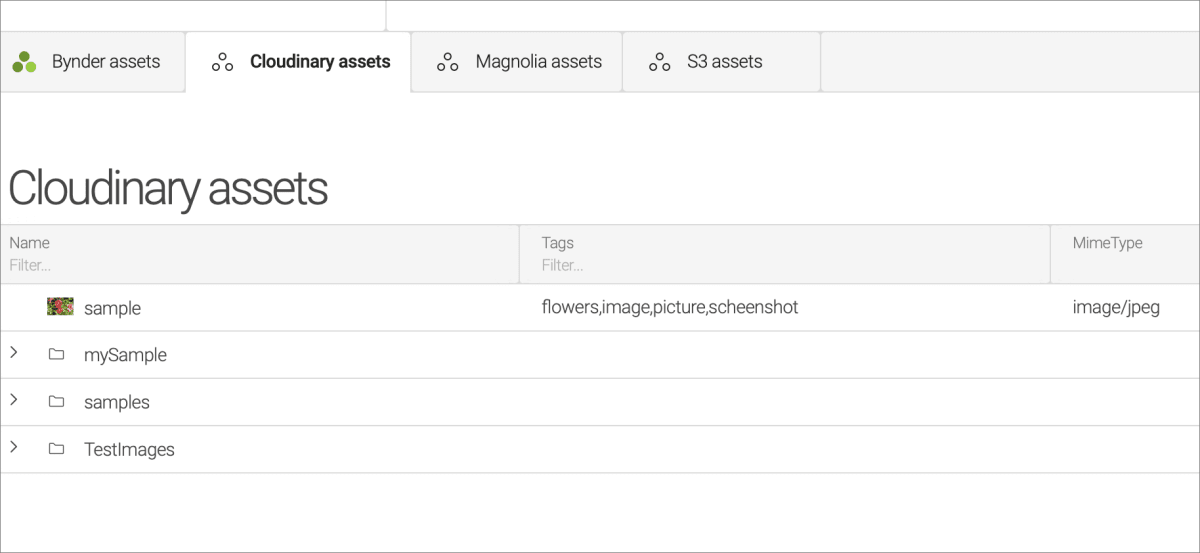 Magnolia assets app with Cloudinary